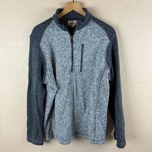 Woolrich Gray Quarter Zip Mens Sweater size Large